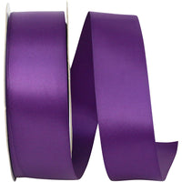 Plum 1-1 2 Inch Double Face Satin Ribbon - Dfs for Wreaths & Bows
