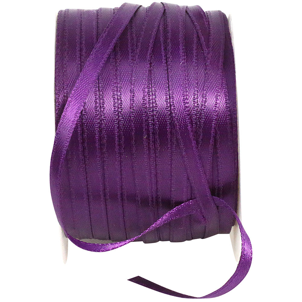 Plum 1 8 Inch Double Face Satin Ribbon - Dfs for Wreaths & Bows