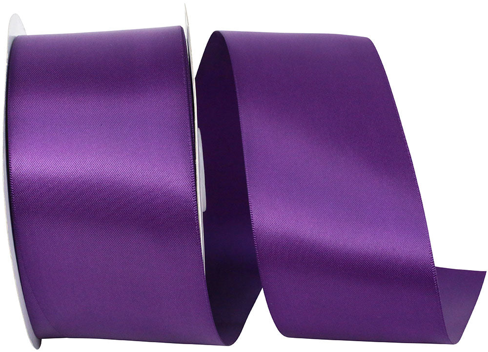 Plum 2-1 2 Inch Double Face Satin Ribbon - Dfs for Wreaths & Bows