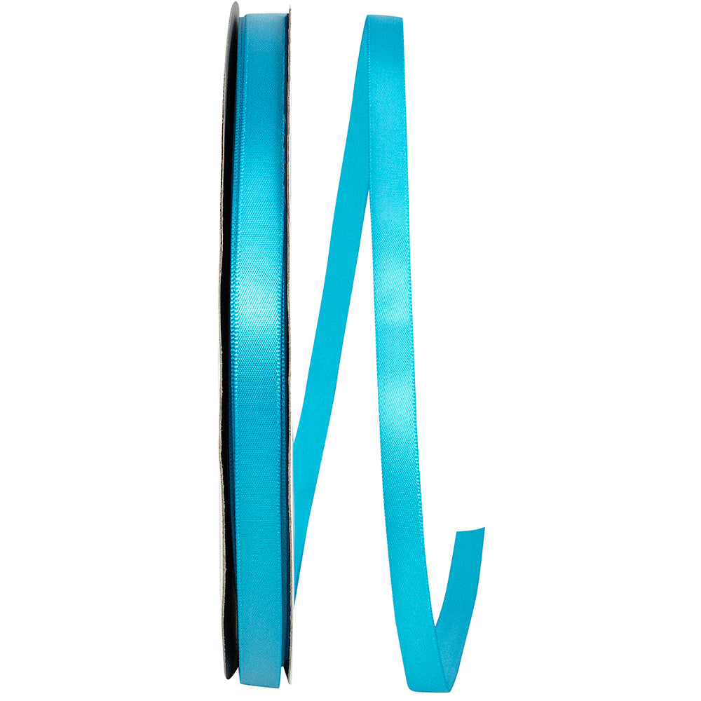 Turquoise Double Face Satin Ribbon 3/8 Inch for Bows