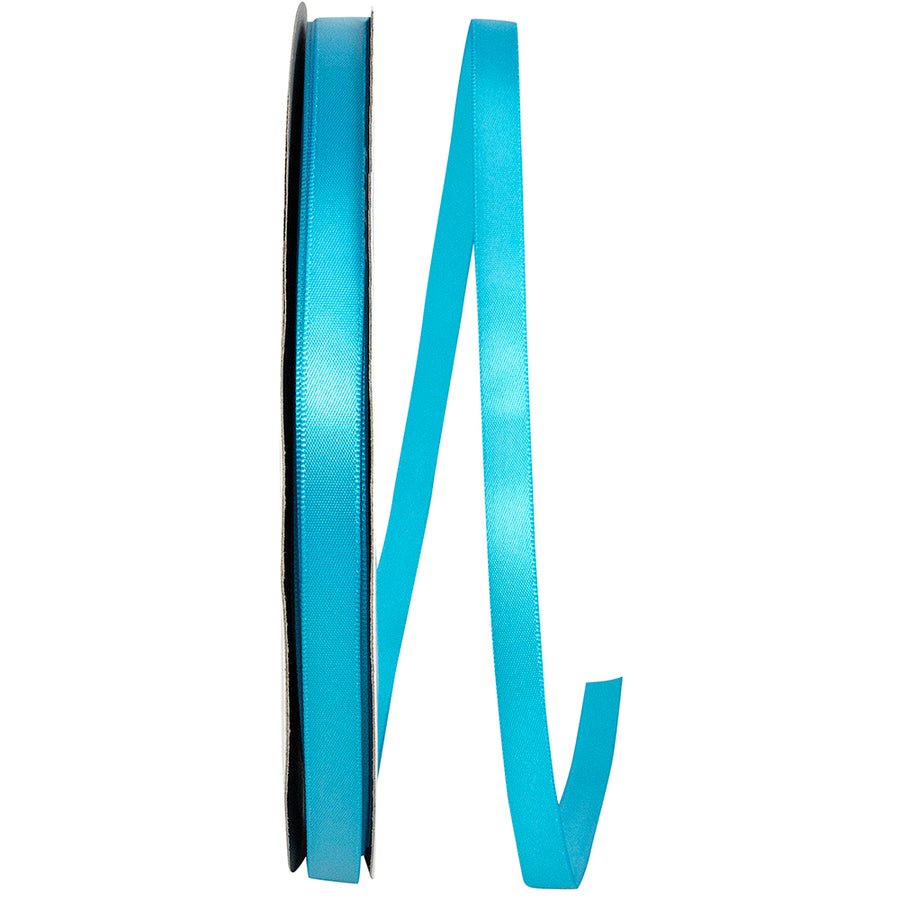 Turquoise Double Face Satin Ribbon 3/8 Inch for Bows