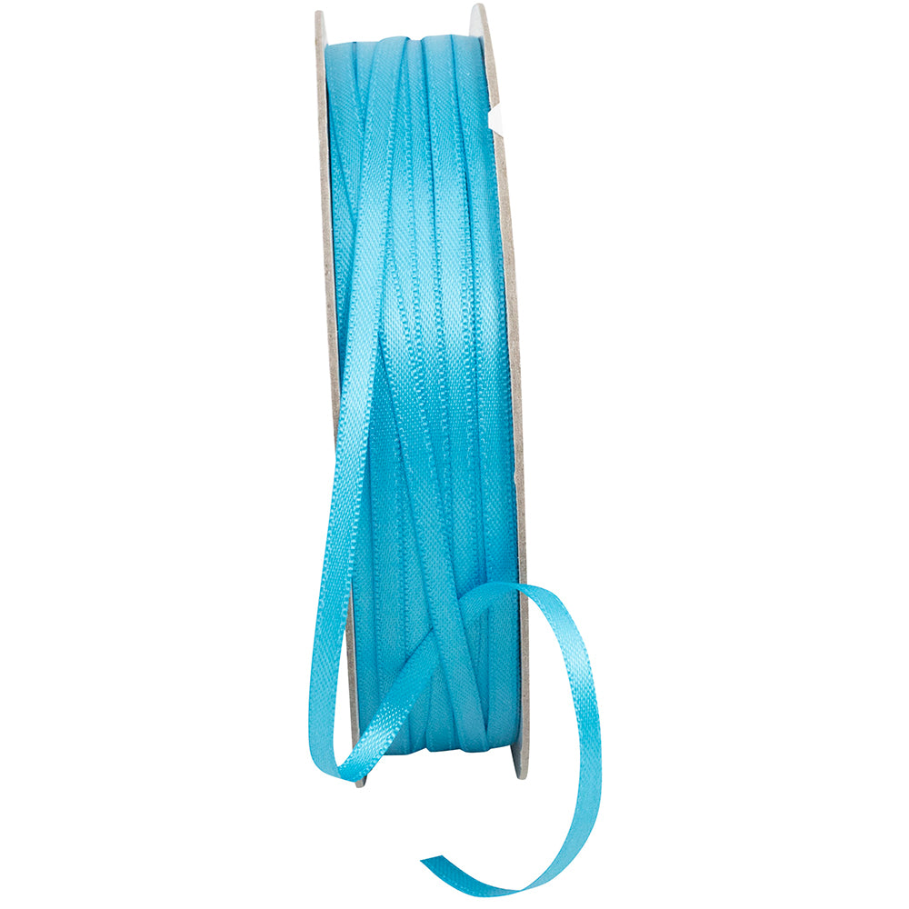 Turquoise Double Face Satin Ribbon 1/8 Inch for Bows