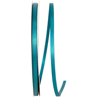Teal Double Face Satin Ribbon 1/4 Inch for Wreaths and Bows