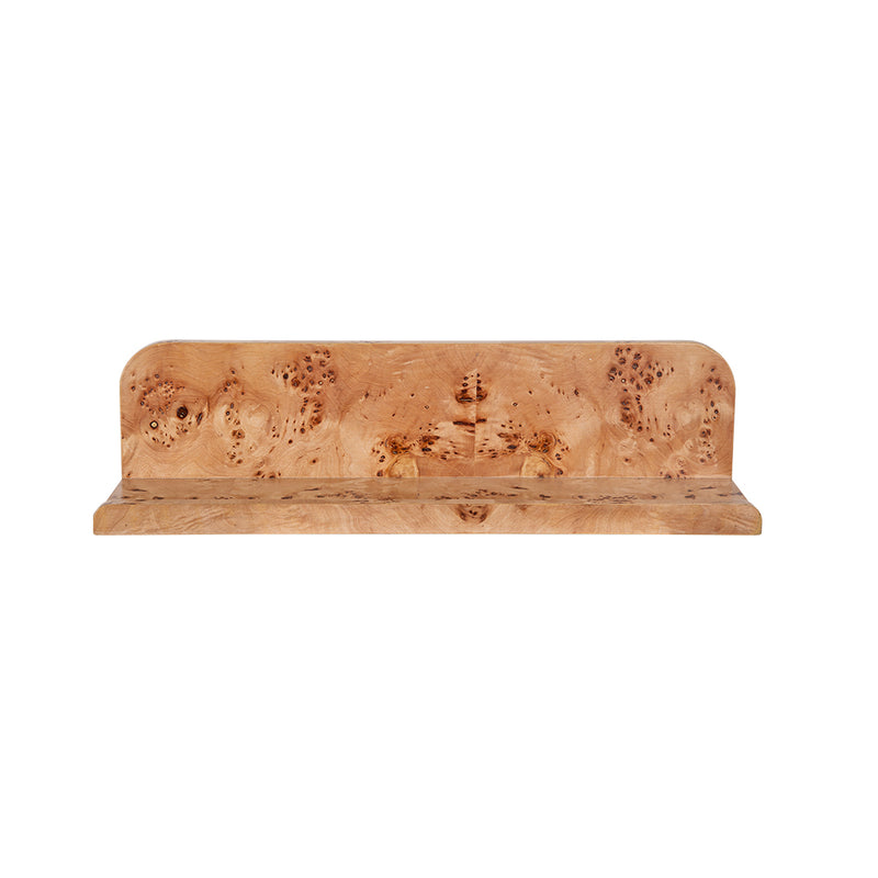 Burl Wood Floating Shelf