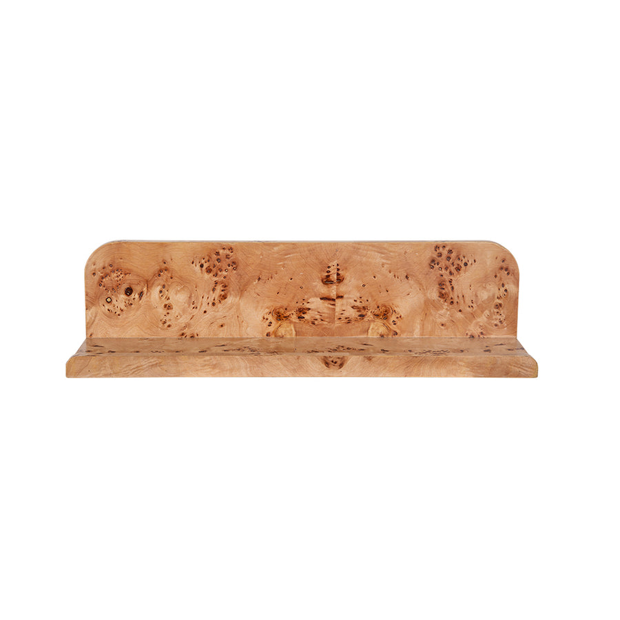 Burl Wood Floating Shelf