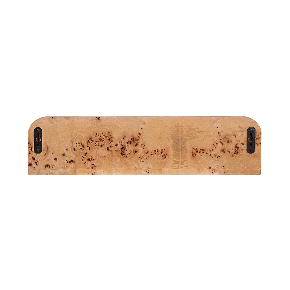 Burl Wood Floating Shelf