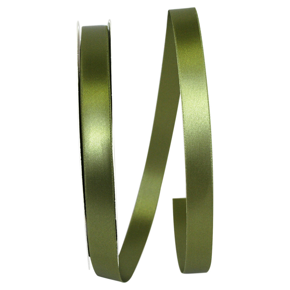 Moss 5 8 Inch Double Face Satin Allure Ribbon Dfs for Wreaths & Bows
