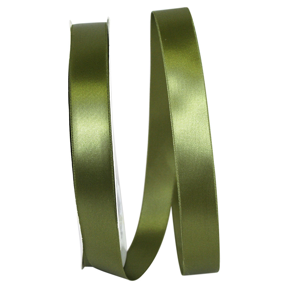 Moss 7 8 Inch Double Face Satin Allure Ribbon Dfs for Wreaths & Bows