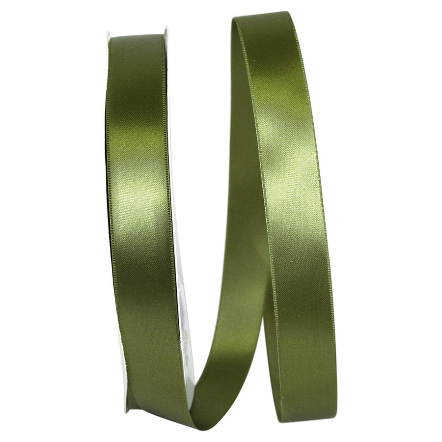 Moss 7 8 Inch Double Face Satin Allure Ribbon Dfs for Wreaths & Bows