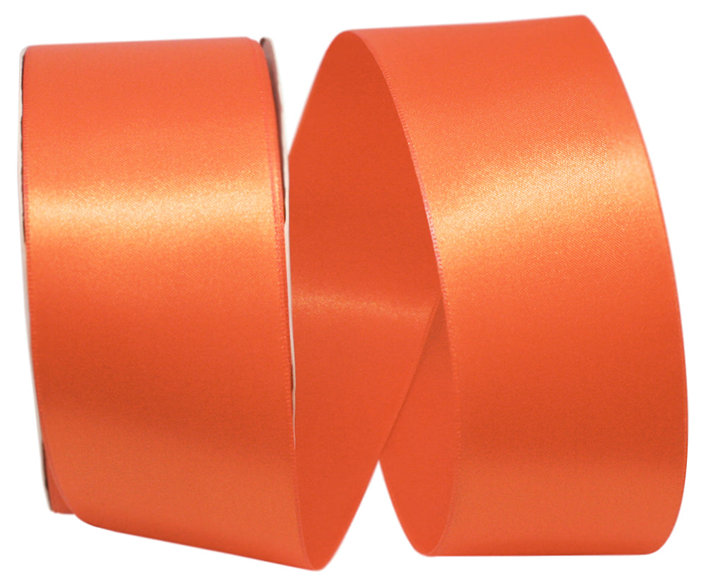 Orange 2-1 4 Inch Double Face Satin Allure Ribbon Dfs for Wreaths & Bows
