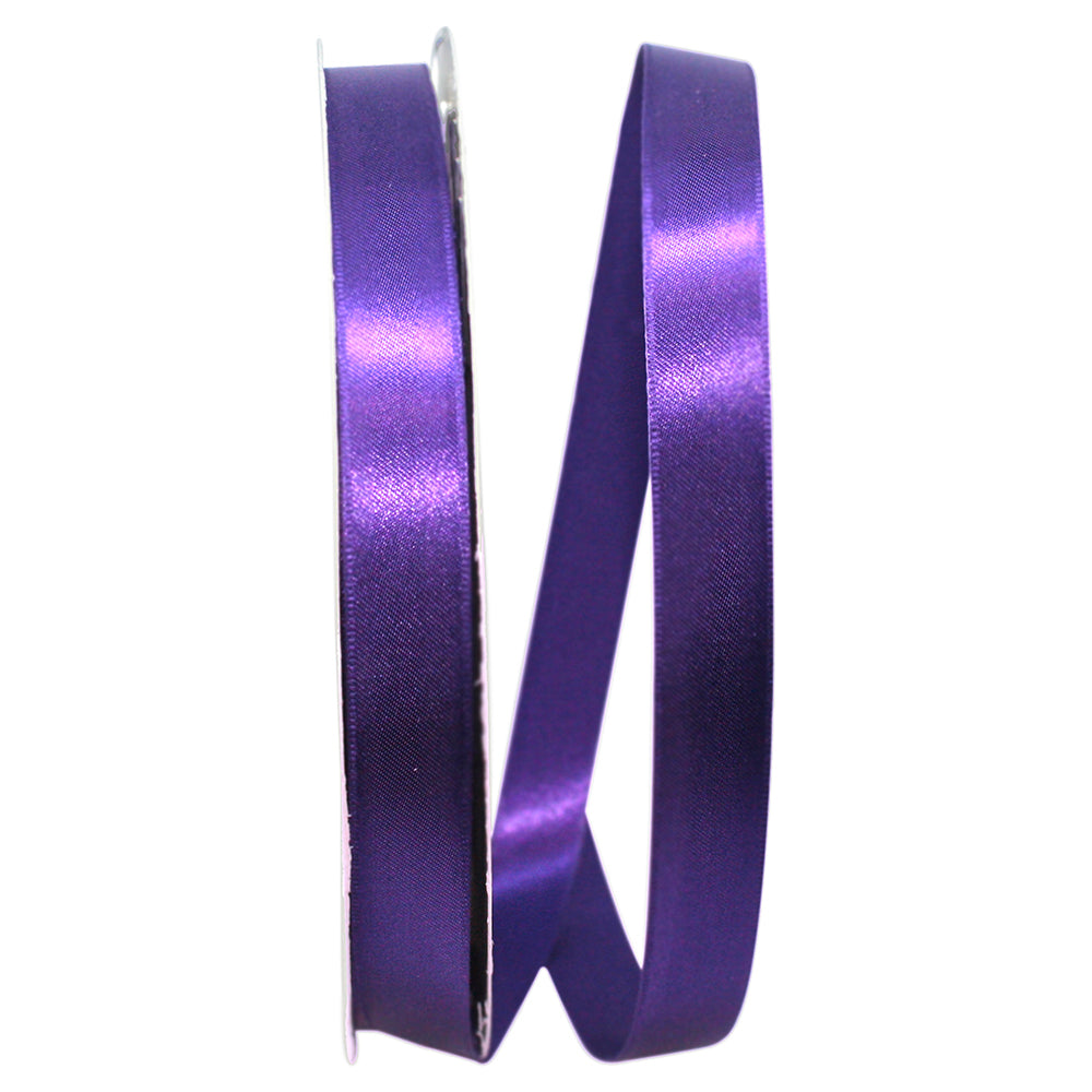 Purple 5 8 Inch Double Face Satin Allure Ribbon Dfs for Wreaths & Bows