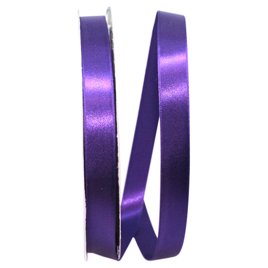 Purple 5 8 Inch Double Face Satin Allure Ribbon Dfs for Wreaths & Bows