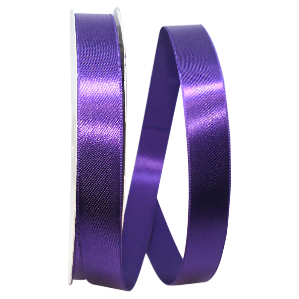 Purple 7 8 Inch Double Face Satin Allure Ribbon Dfs for Wreaths & Bows