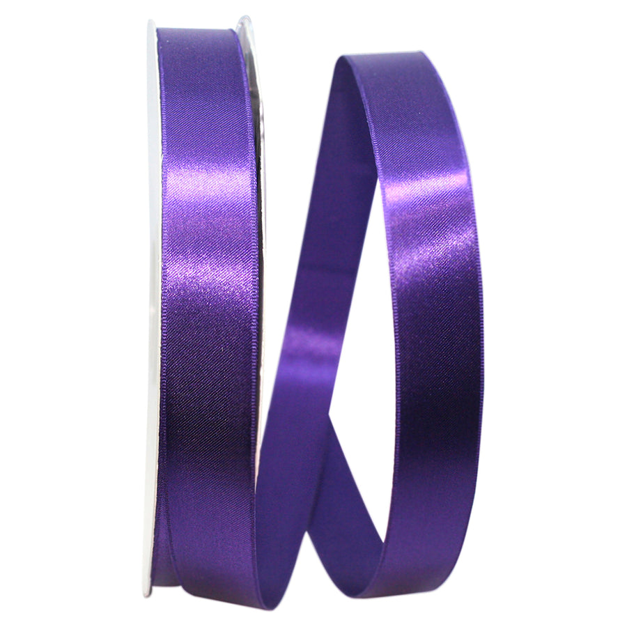 Purple 7 8 Inch Double Face Satin Allure Ribbon Dfs for Wreaths & Bows