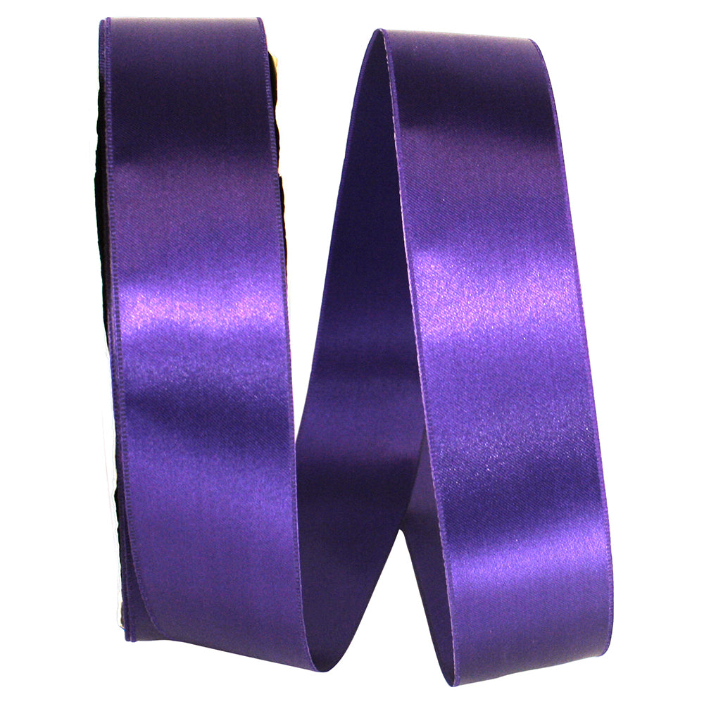 Purple 1-1 2 Inch Double Face Satin Allure Ribbon Dfs for Wreaths & Bows
