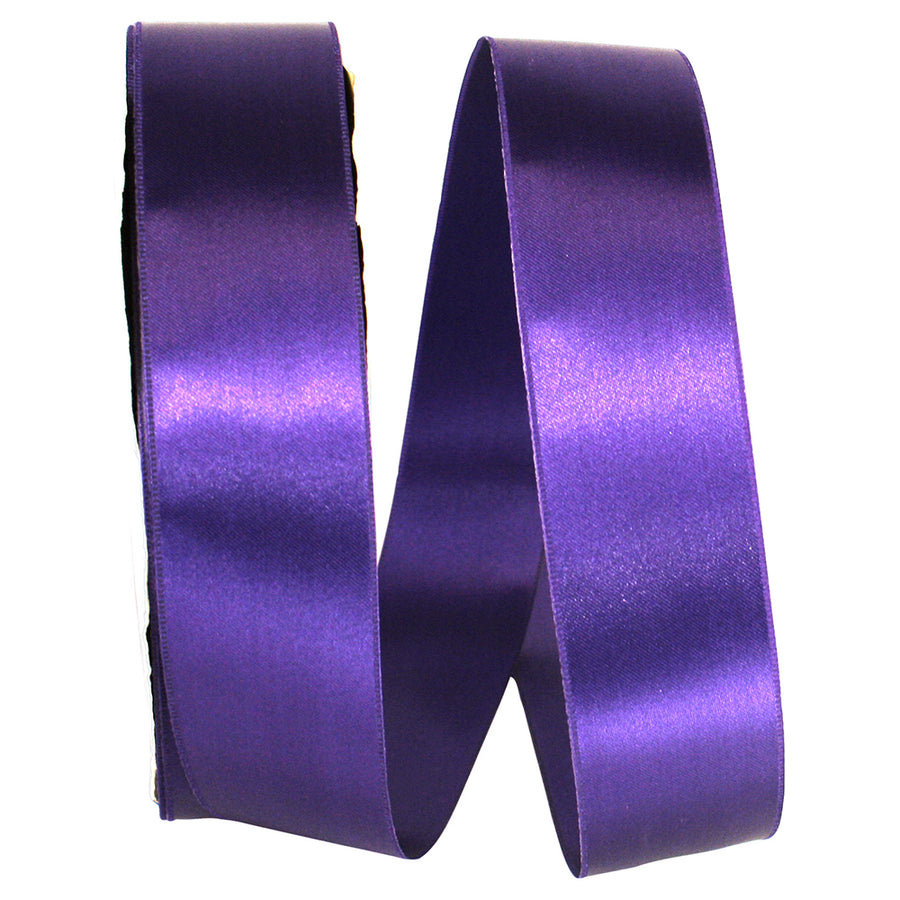 Purple 1-1 2 Inch Double Face Satin Allure Ribbon Dfs for Wreaths & Bows
