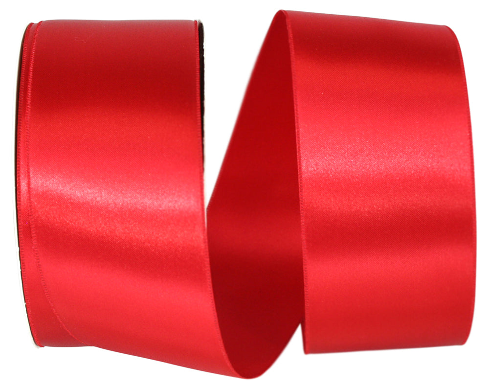 Red 2-1 4 Inch Double Face Satin Allure Ribbon Dfs for Wreaths & Bows