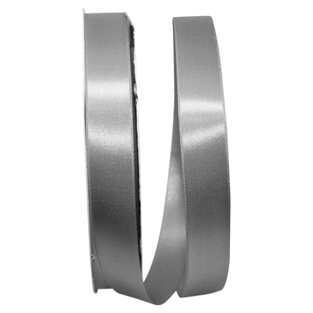 Silver 7 8 Inch Double Face Satin Allure Ribbon Dfs for Wreaths & Bows