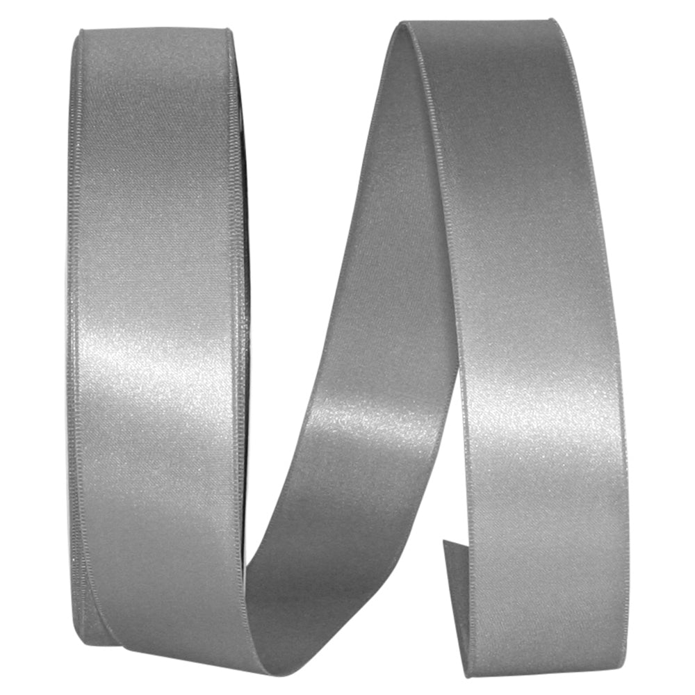 Silver 1-1 2 Inch Double Face Satin Allure Ribbon Dfs for Wreaths & Bows