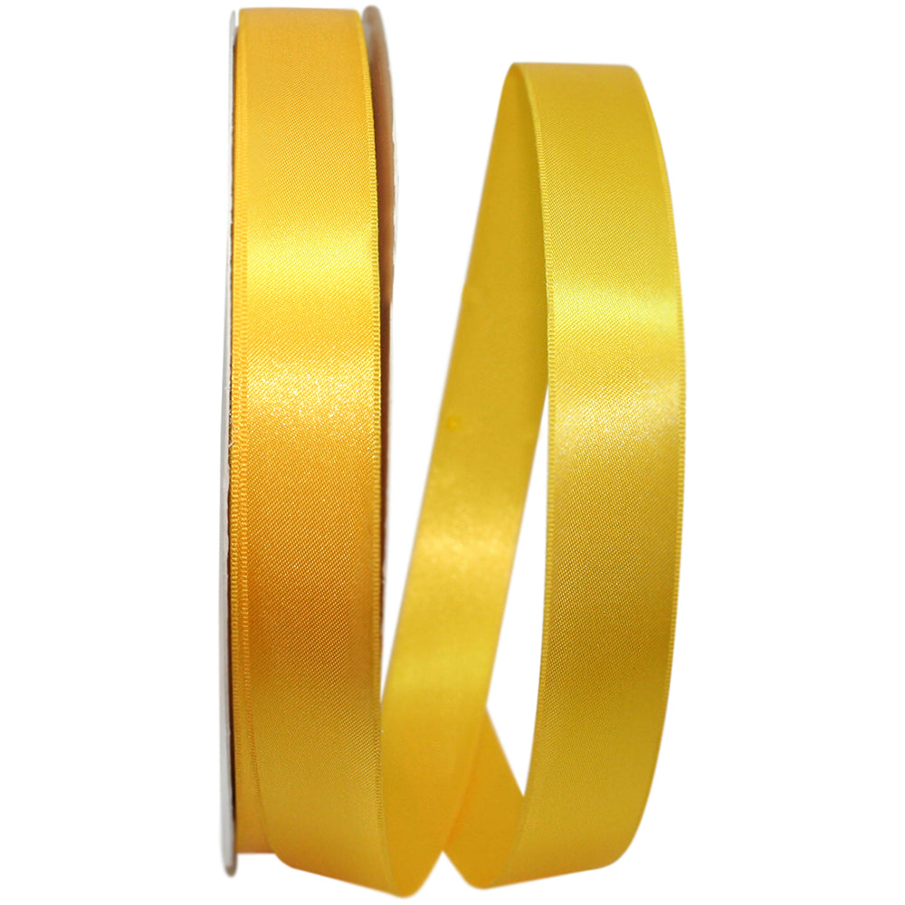 Yellow 7 8 Inch Double Face Satin Allure Ribbon Dfs for Wreaths & Bows