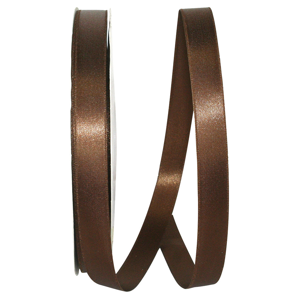 Brown 5 8 Inch Double Face Satin Allure Ribbon Dfs for Wreaths & Bows
