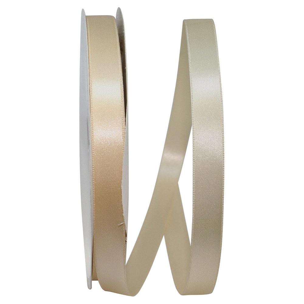 Ivory 5 8 Inch Double Face Satin Allure Ribbon Dfs for Wreaths & Bows