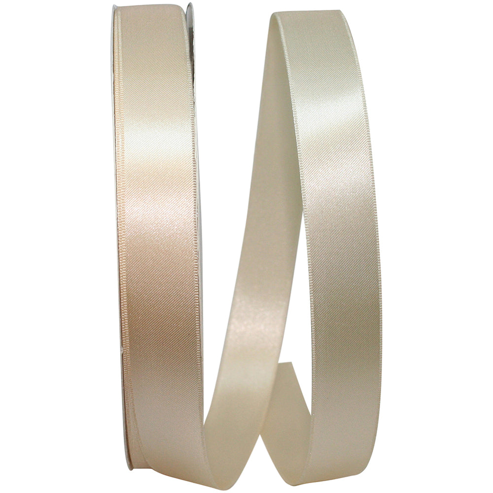 Ivory 7 8 Inch Double Face Satin Allure Ribbon Dfs for Wreaths & Bows