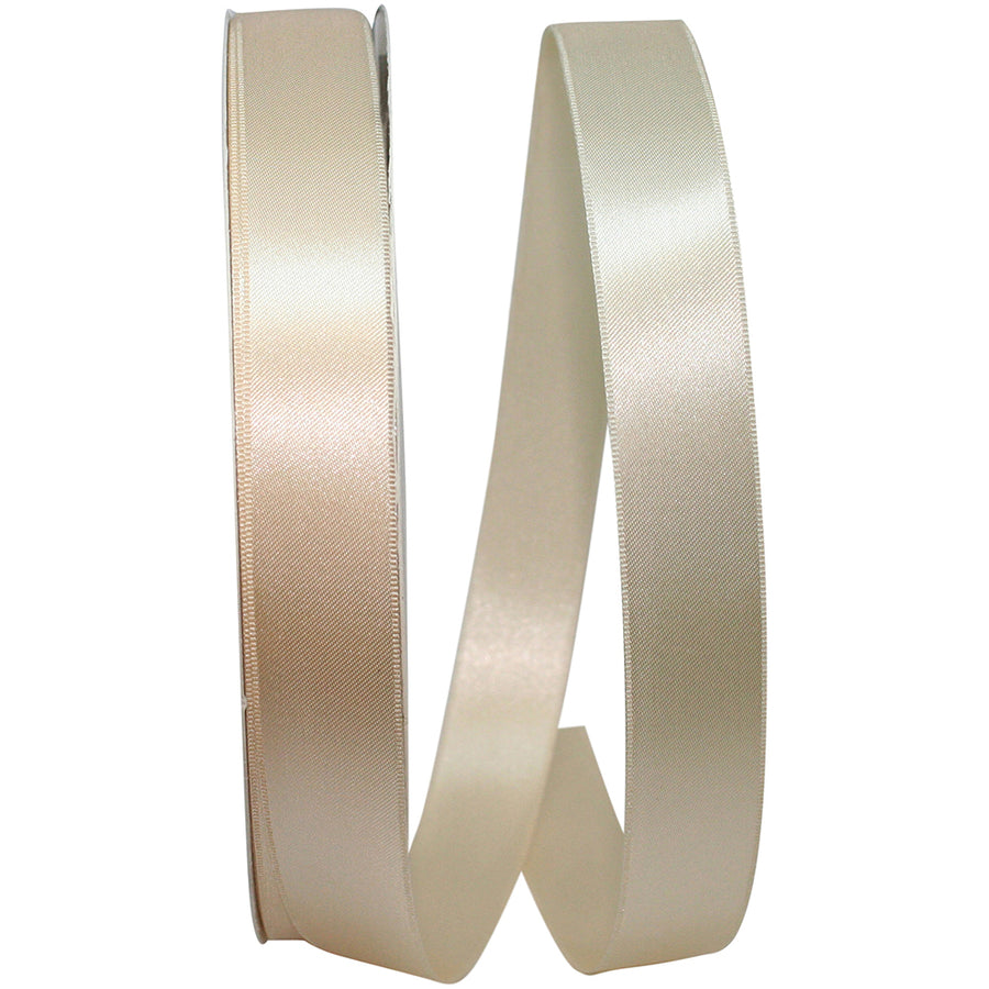 Ivory 7 8 Inch Double Face Satin Allure Ribbon Dfs for Wreaths & Bows