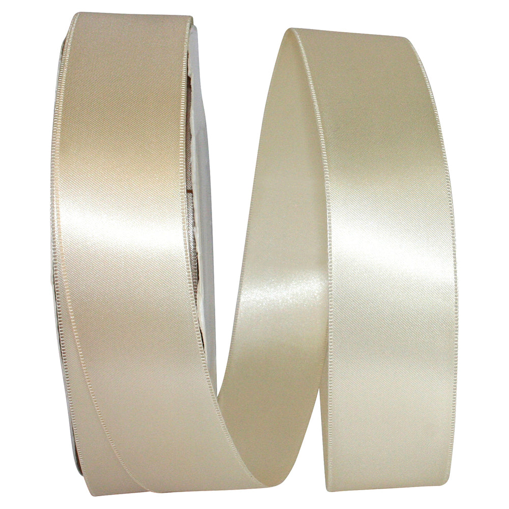 Ivory 1-1 2 Inch Double Face Satin Allure Ribbon Dfs for Wreaths & Bows