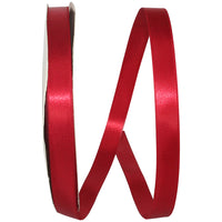 Scarlet Double Face Satin Ribbon 5/8 Inch for Bows