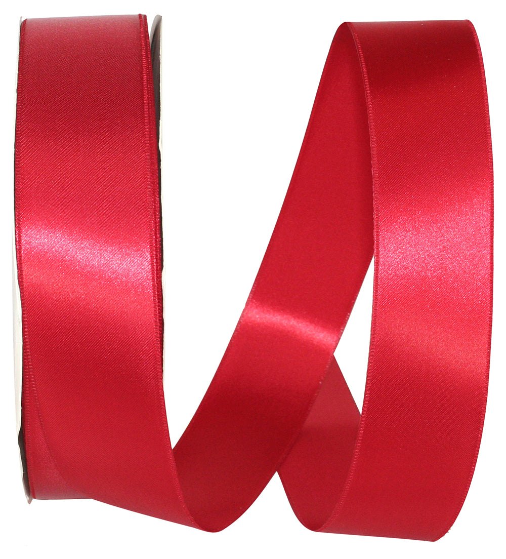 Scarlet Double Face Satin Ribbon 1-1/2 Inch for Bows