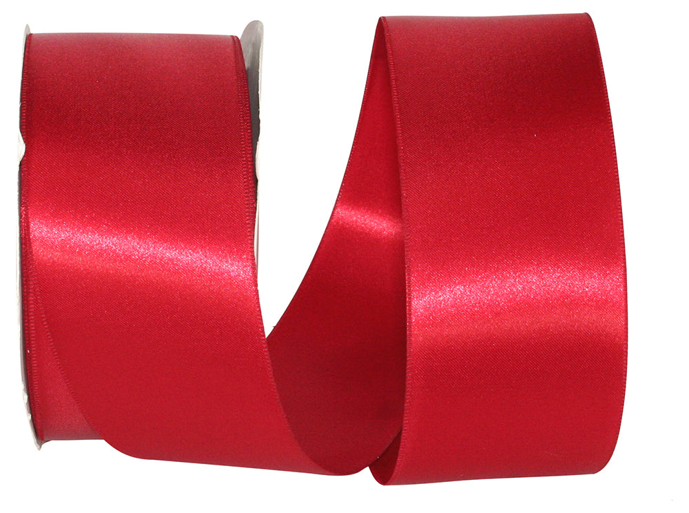 Scarlet Double Face Satin Allure Ribbon 2-1/4 Inch 50 Yards