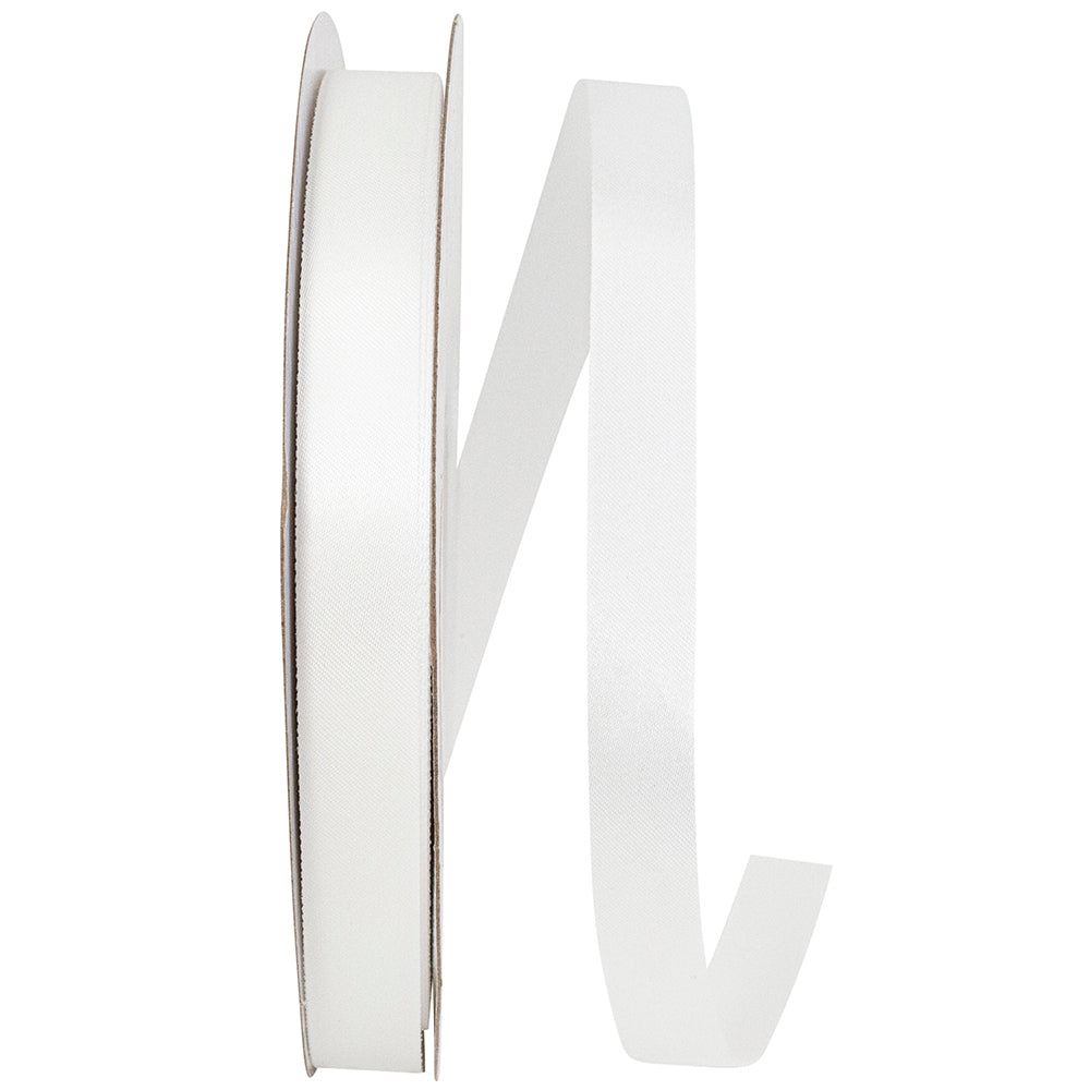 White 5 8 Inch Dyna Satin Ribbon for Wreaths & Bows