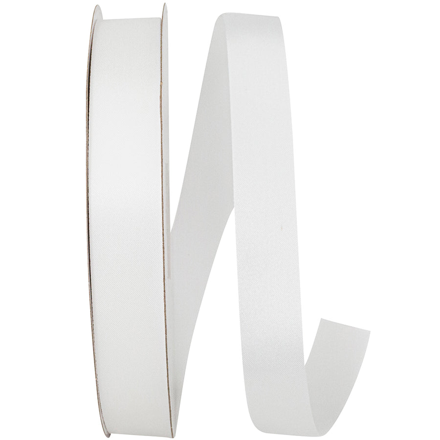 White 7 8 Inch Dyna Satin Ribbon for Wreaths & Bows