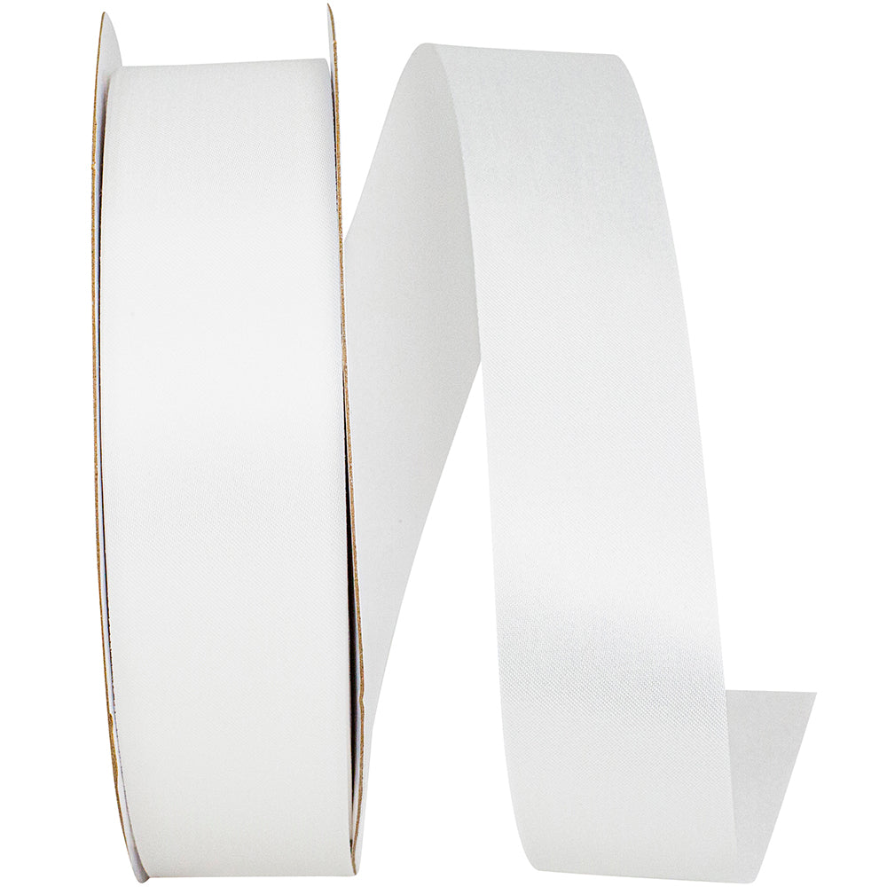 White 1-3 8 Inch Dyna Satin Ribbon for Wreaths & Bows