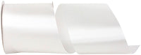 White 4 Inch Dyna Satin Ribbon for Wreaths & Bows
