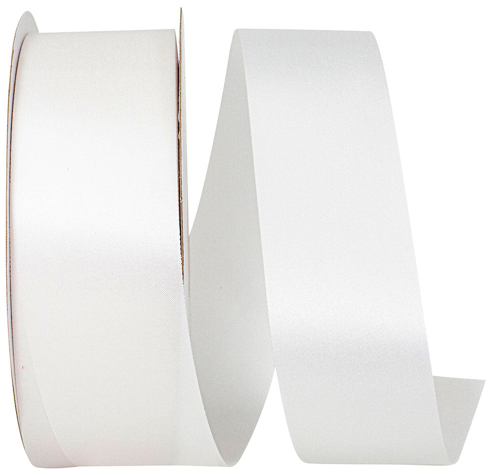 White 1-7 8 Inch Dyna Satin Ribbon for Wreaths & Bows