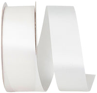 White 1-7 8 Inch Dyna Satin Ribbon for Wreaths & Bows