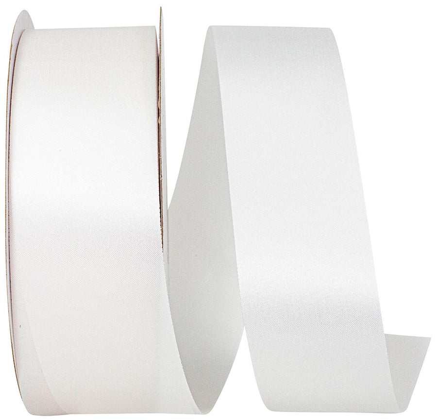 White 1-7 8 Inch Dyna Satin Ribbon for Wreaths & Bows