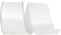 White 2-1 2 Inch Dyna Satin Ribbon for Wreaths & Bows