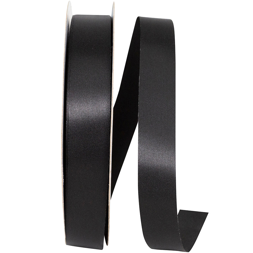 Black 7 8 Inch Dyna Satin Ribbon for Wreaths & Bows