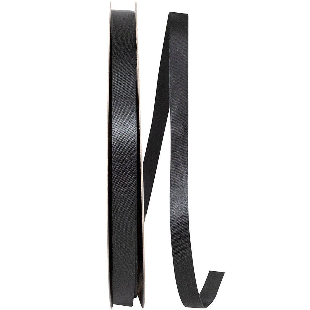 Black 3 8 Inch Dyna Satin Ribbon for Wreaths & Bows