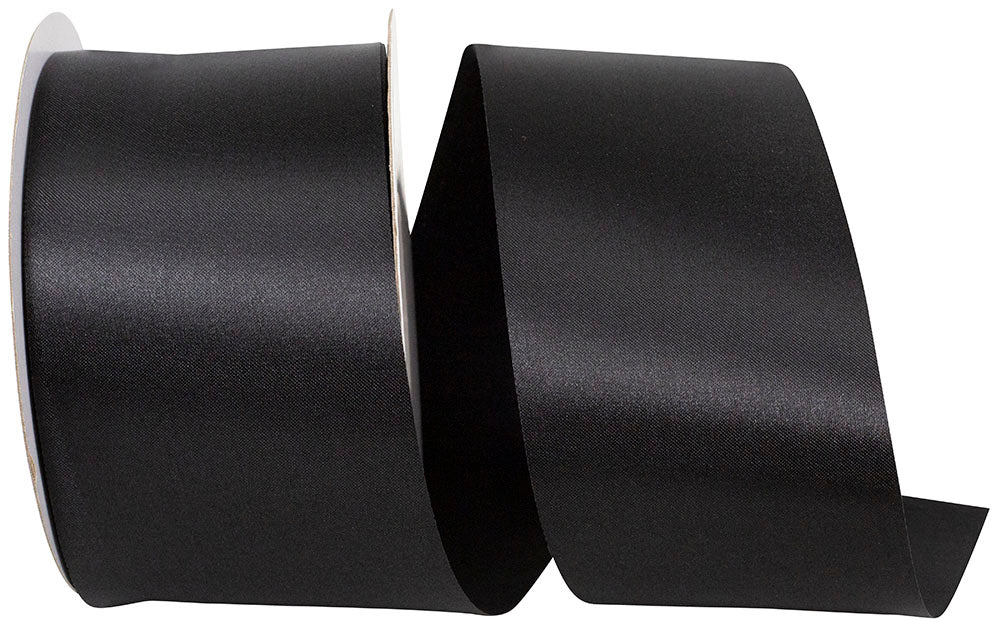 Black 2-1 2 Inch Dyna Satin Ribbon for Wreaths & Bows