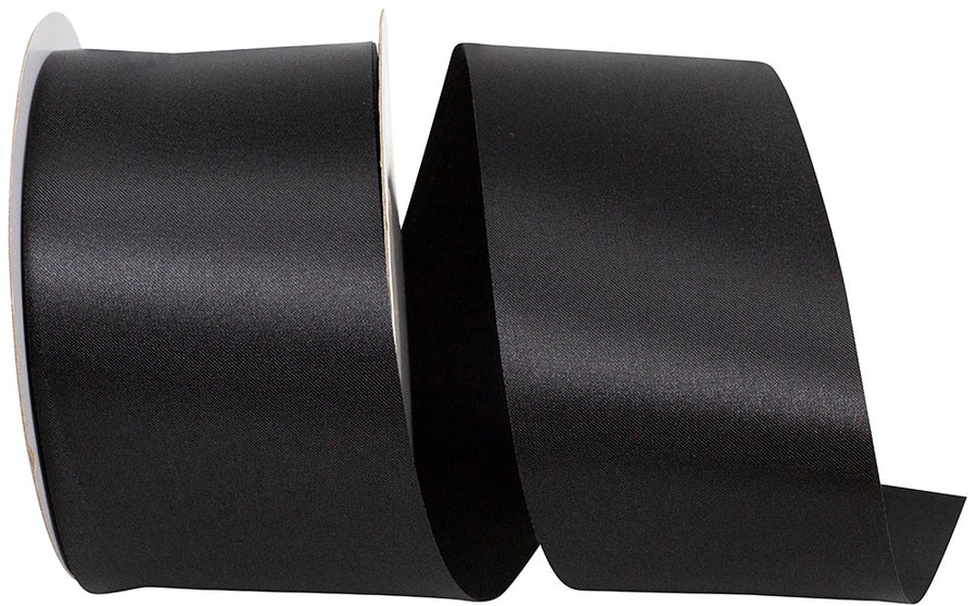 Black 2-1 2 Inch Dyna Satin Ribbon for Wreaths & Bows