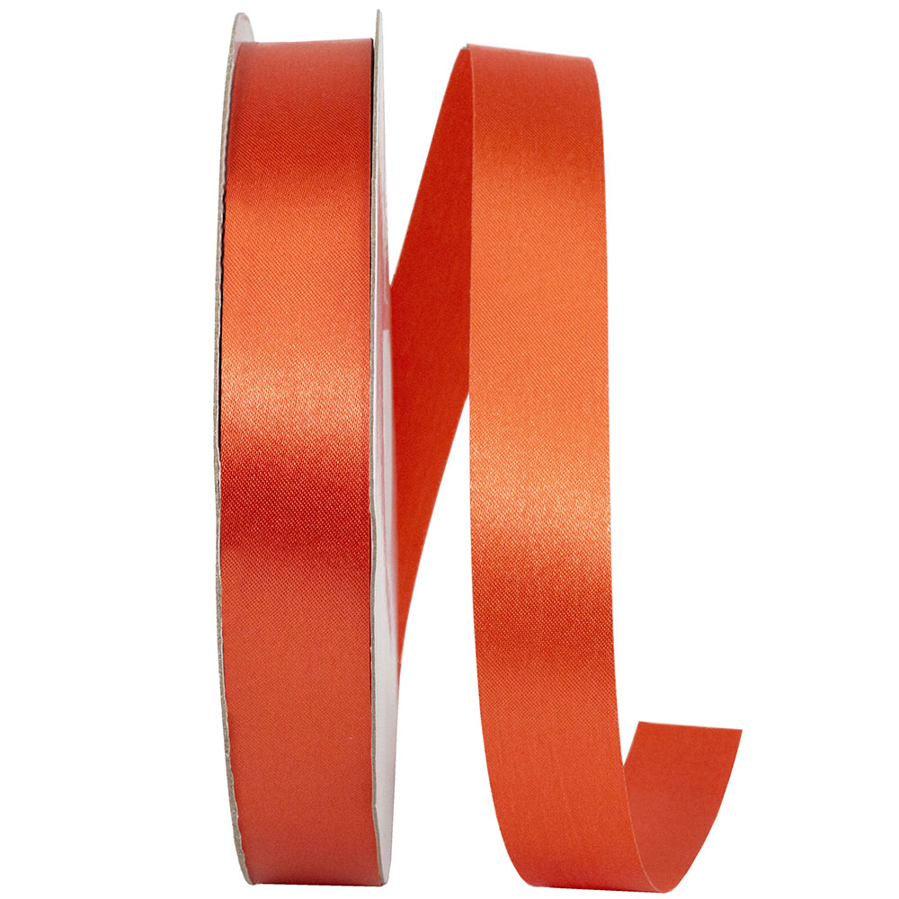 Rust 7 8 Inch Dyna Satin Ribbon for Wreaths & Bows
