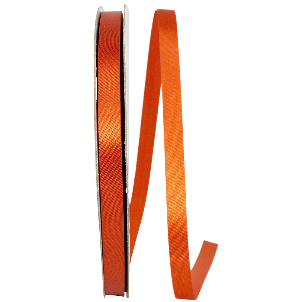 Rust 3 8 Inch Dyna Satin Ribbon for Wreaths & Bows