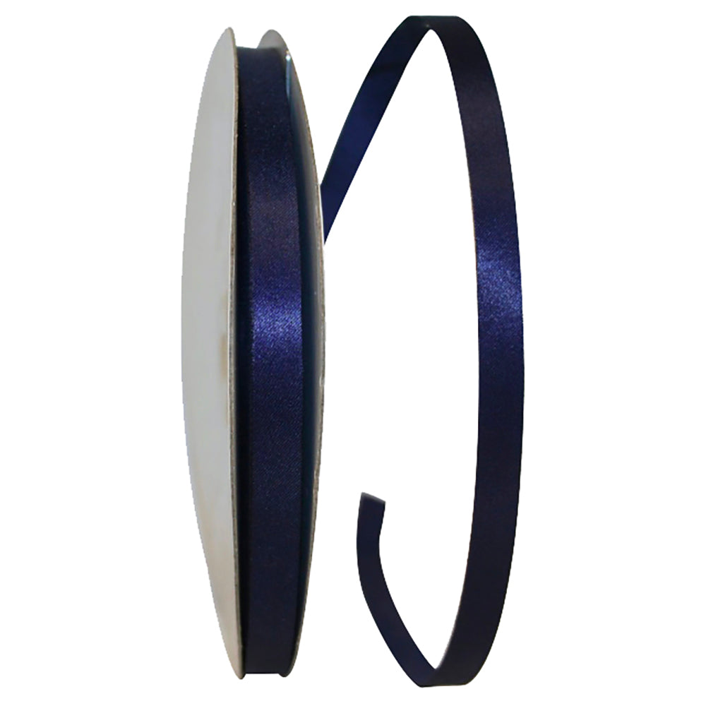 Navy 3 8 Inch Dyna Satin Ribbon for Wreaths & Bows