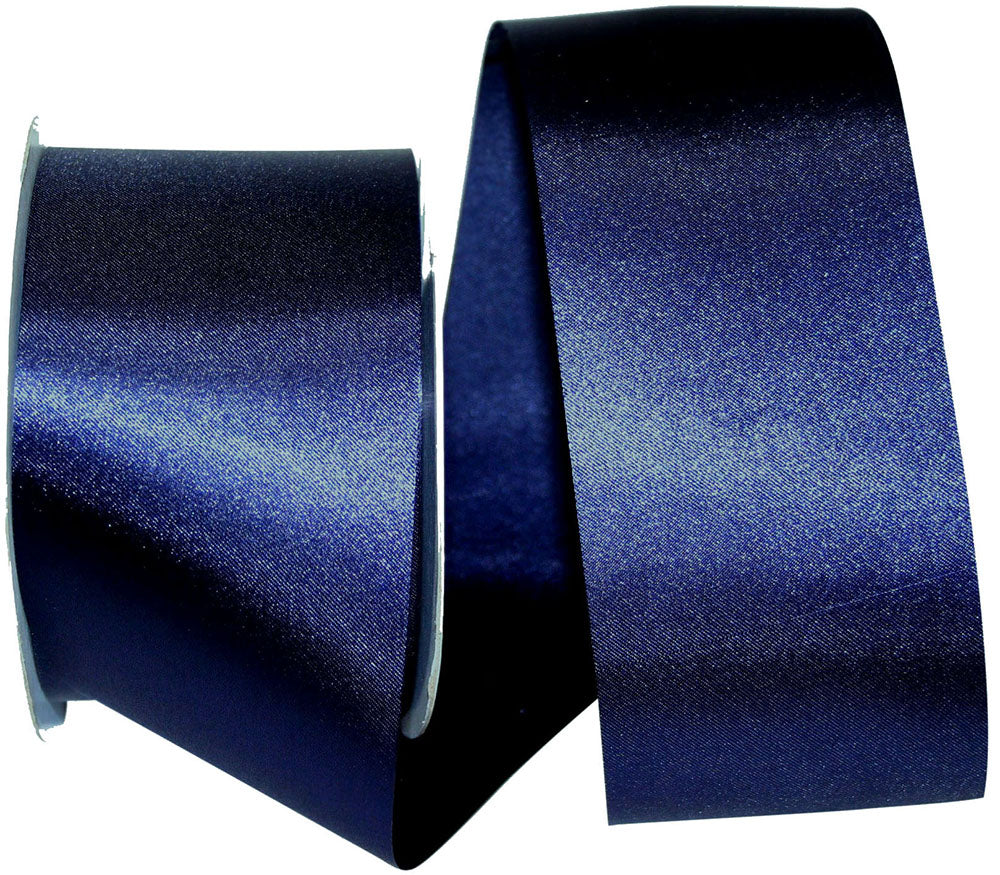 Navy 2-1 2 Inch Dyna Satin Ribbon for Wreaths & Bows