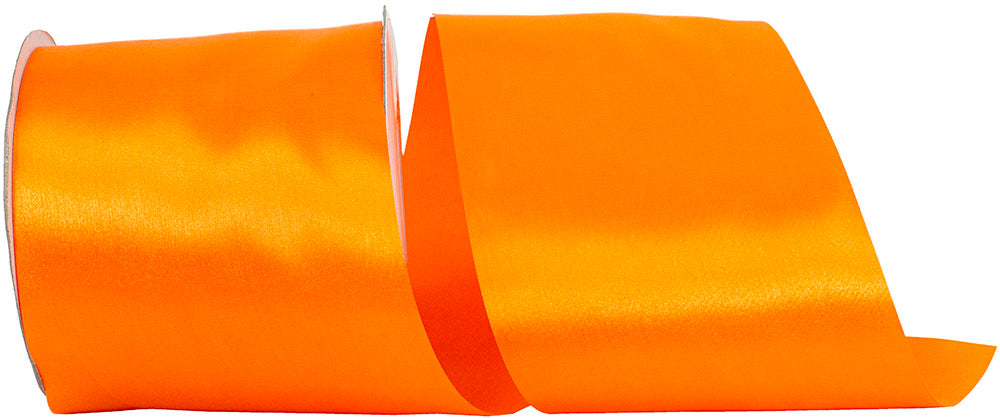 Orange 4 Inch Dyna Satin Ribbon for Wreaths & Bows