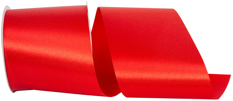 Red 4 Inch Dyna Satin Ribbon for Wreaths & Bows